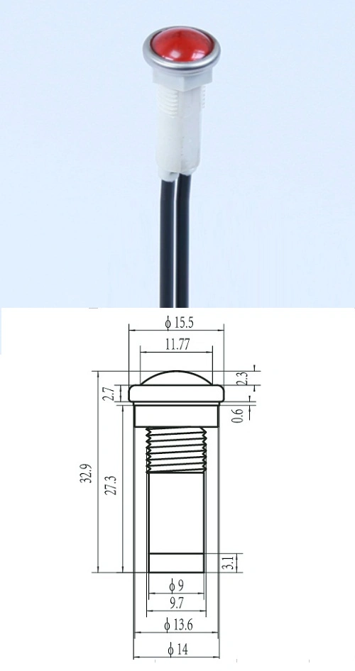 Lampu Pilot 10mm Tinggi Cerah Indikator Warna LED A-30 0